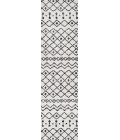 MOROCCAN HYPE Area Rug Aksil Moroccan Beni Souk Cream/Black 2 ft. x 8 ft. Runner Rug
