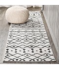 MOROCCAN HYPE Area Rug Aksil Moroccan Beni Souk Cream/Black 2 ft. x 8 ft. Runner Rug