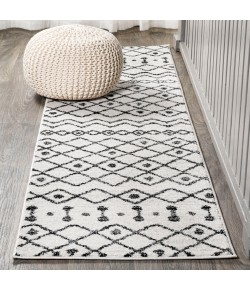 Jonathany Moroccan Hype MOH208A Cream/Black Area Rug 2 ft. 3 in. X 8 ft. Runner