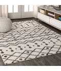 MOROCCAN HYPE Area Rug Aksil Moroccan Beni Souk Cream/Black 8 ft. x 10 ft. Area Rug