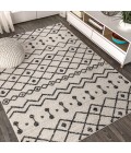 MOROCCAN HYPE Area Rug Aksil Moroccan Beni Souk Cream/Black 8 ft. x 10 ft. Area Rug