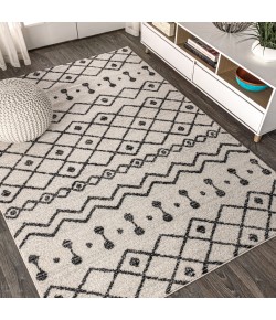 Jonathany Moroccan Hype MOH208A Cream/Black Area Rug 4 ft. X 6 ft. Rectangle