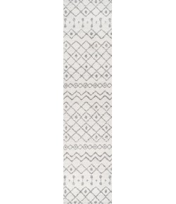 Jonathany Moroccan Hype MOH208B Cream/Gray Area Rug 2 ft. 3 in. X 8 ft. Runner
