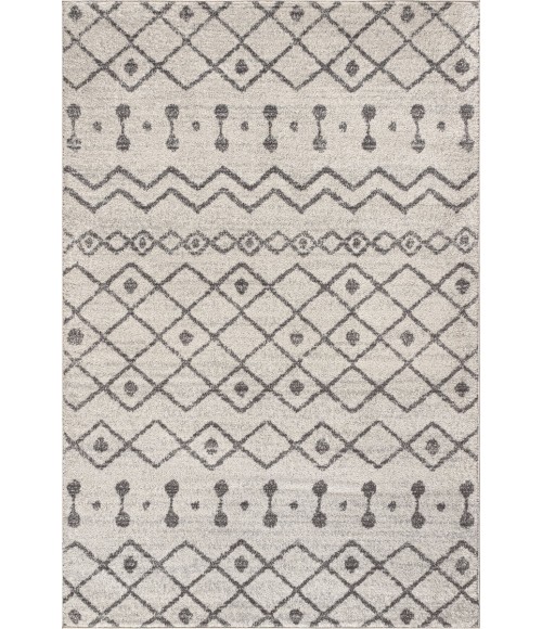 MOROCCAN HYPE Area Rug Aksil Moroccan Beni Souk Cream/Gray 4 ft. x 6 ft. Area Rug