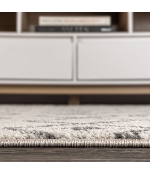 MOROCCAN HYPE Area Rug Aksil Moroccan Beni Souk Cream/Gray 2 ft. x 8 ft. Runner Rug