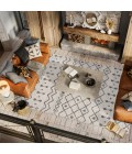MOROCCAN HYPE Area Rug Aksil Moroccan Beni Souk Cream/Gray 4 ft. x 6 ft. Area Rug