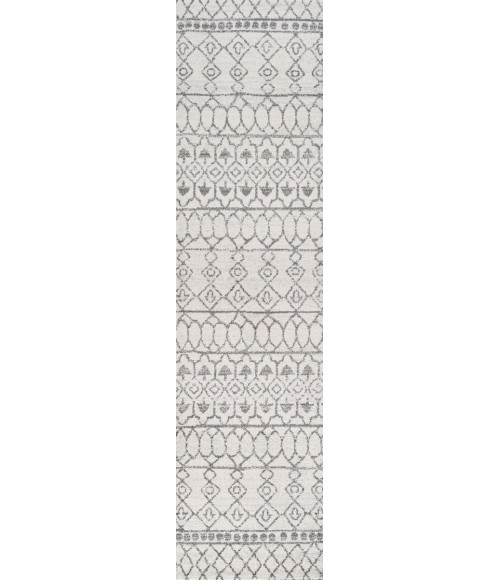 MOROCCAN HYPE Area Rug Izil Moroccan Beni Souk Cream/Gray 2 ft. x 8 ft. Runner Rug