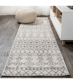 Jonathany Moroccan Hype MOH209A Cream/Gray Area Rug 2 ft. 3 in. X 8 ft. Runner