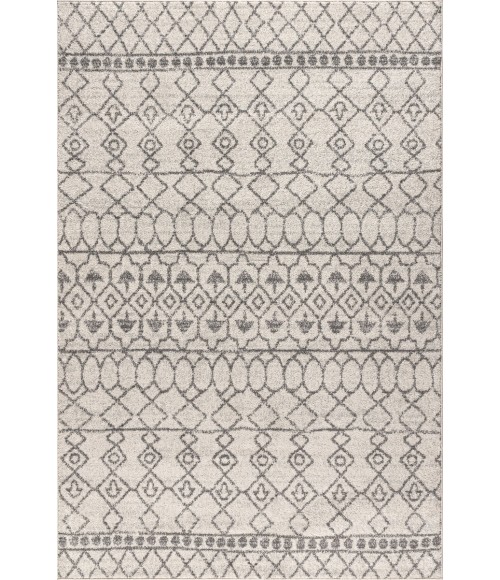 MOROCCAN HYPE Area Rug Izil Moroccan Beni Souk Cream/Gray 8 ft. x 10 ft. Area Rug