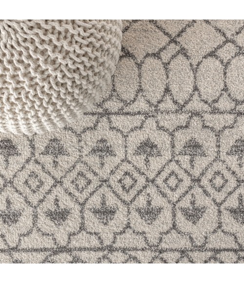 MOROCCAN HYPE Area Rug Izil Moroccan Beni Souk Cream/Gray 8 ft. x 10 ft. Area Rug