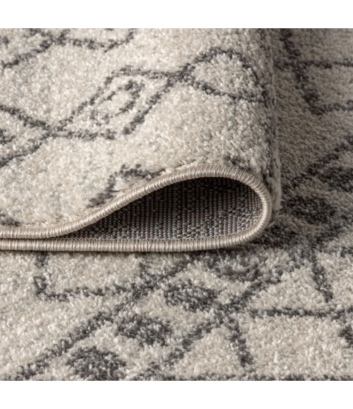 MOROCCAN HYPE Area Rug Izil Moroccan Beni Souk Cream/Gray 2 ft. x 8 ft. Runner Rug