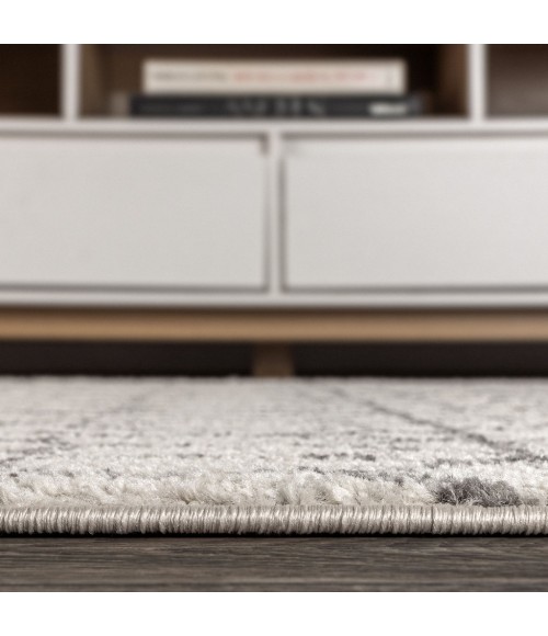 MOROCCAN HYPE Area Rug Izil Moroccan Beni Souk Cream/Gray 2 ft. x 8 ft. Runner Rug
