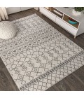MOROCCAN HYPE Area Rug Izil Moroccan Beni Souk Cream/Gray 8 ft. x 10 ft. Area Rug