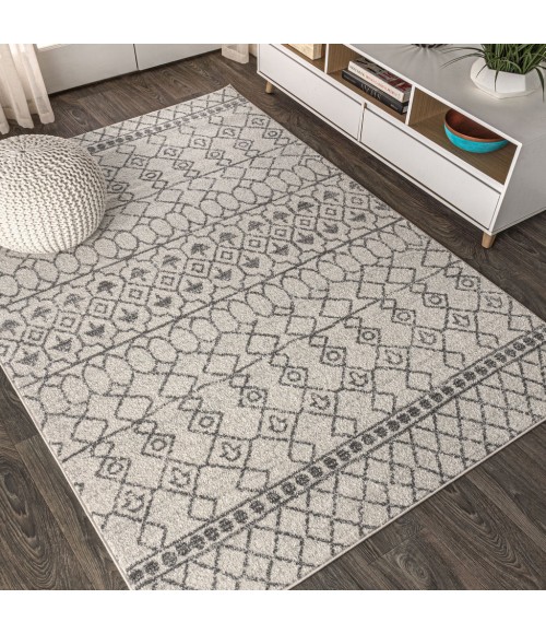 MOROCCAN HYPE Area Rug Izil Moroccan Beni Souk Cream/Gray 8 ft. x 10 ft. Area Rug