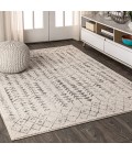 Ziri Moroccan Geometric Cream/Gray 8 ft. x 10 ft. Area Rug