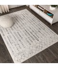 Ziri Moroccan Geometric Cream/Gray 8 ft. x 10 ft. Area Rug