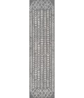 Ziri Moroccan Geometric Grey/Cream 2 ft. x 8 ft. Runner Rug