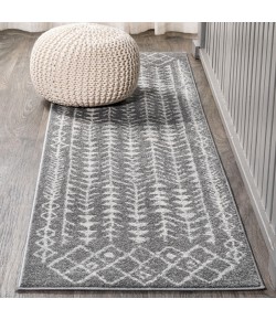 Jonathany Moroccan Hype MOH210B Grey/Cream Area Rug 2 ft. 3 in. X 8 ft. Runner