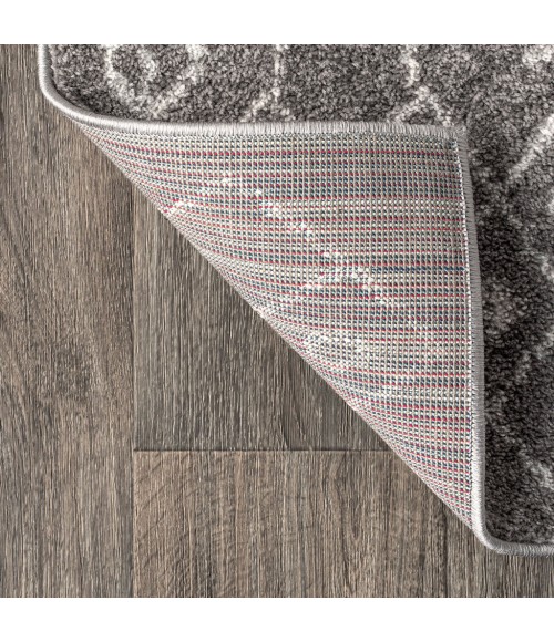 MOROCCAN HYPE Area Rug Ziri Moroccan Geometric Grey/Cream 4 ft. x 6 ft. Area Rug