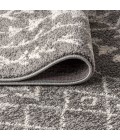 Ziri Moroccan Geometric Grey/Cream 2 ft. x 8 ft. Runner Rug