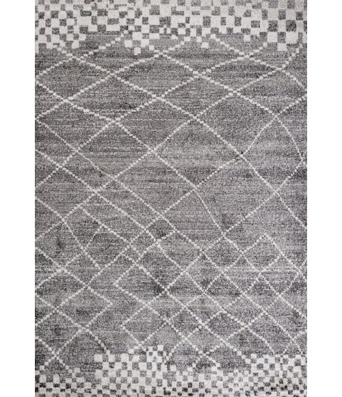 Asilah Moroccan Modern Diamond Gray 3 ft. x 5 ft. Area Rug
