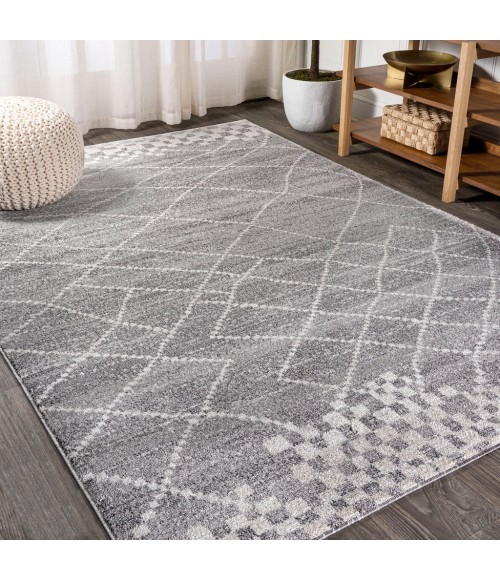 Asilah Moroccan Modern Diamond Gray 3 ft. x 5 ft. Area Rug