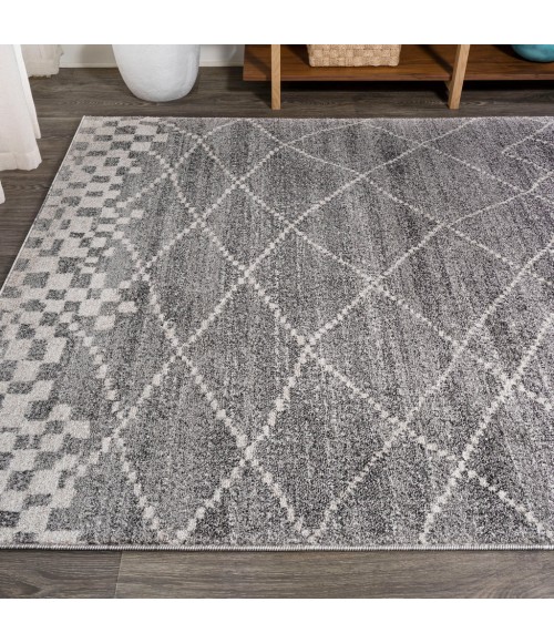 Asilah Moroccan Modern Diamond Gray 3 ft. x 5 ft. Area Rug