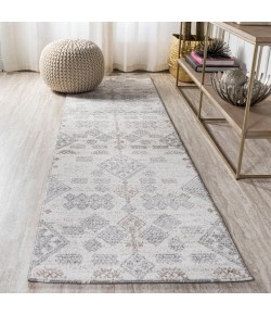 Jonathany Moroccan Hype MOH302A Beige/Gray Area Rug 2 ft. 2 in. X 8 ft. Runner