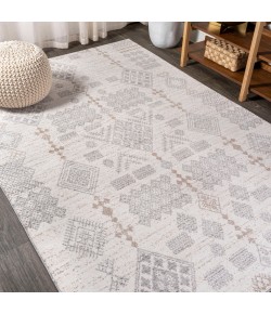 Jonathany Moroccan Hype MOH302A Beige/Gray Area Rug 5 ft. 3 in. X 7 ft. 5 in. Rectangle