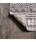 MOROCCAN HYPE Area Rug Imlil Tribal Geometric Stripe Light Gray/Cream 3 ft. x 5 ft. Area Rug