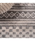 MOROCCAN HYPE Area Rug Imlil Tribal Geometric Stripe Light Gray/Cream 3 ft. x 5 ft. Area Rug