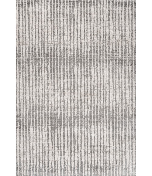 Skoura Modern Bold Stripe Beige/Dark Gray 3 ft. x 5 ft. Area Rug