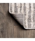 Skoura Modern Bold Stripe Beige/Dark Gray 3 ft. x 5 ft. Area Rug
