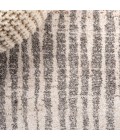Skoura Modern Bold Stripe Beige/Dark Gray 3 ft. x 5 ft. Area Rug
