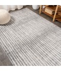 Skoura Modern Bold Stripe Beige/Dark Gray 3 ft. x 5 ft. Area Rug