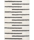 MOROCCAN HYPE Area Rug Alaro Berber Stripe Shag White/Gray 3 ft. x 5 ft. Area Rug