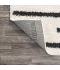 MOROCCAN HYPE Area Rug Alaro Berber Stripe Shag White/Gray 3 ft. x 5 ft. Area Rug