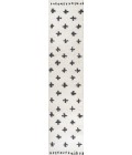 MOROCCAN HYPE Area Rug Cristo Berber Geometric Shag White/Gray 2 ft. x 8 ft. Runner Rug