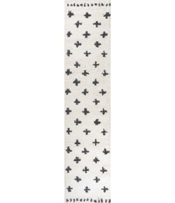 Jonathany Moroccan Hype MOH403A White/Gray Area Rug 2 ft. X 8 ft. Runner