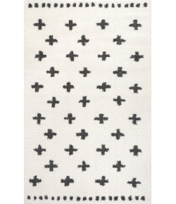 Jonathany Moroccan Hype MOH403A White/Gray Area Rug 4 ft. X 6 ft. Rectangle