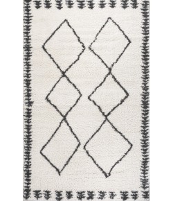 Jonathany Moroccan Hype MOH404A White/Gray Area Rug 4 ft. X 6 ft. Rectangle