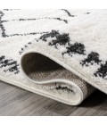 MOROCCAN HYPE Area Rug Calvia Moroccan Diamond Shag White/Gray 2 ft. x 8 ft. Runner Rug