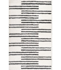 Jonathany Moroccan Hype MOH406A White/Gray Area Rug 4 ft. X 6 ft. Rectangle