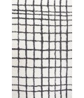 MOROCCAN HYPE Area Rug Arenal Geometric Grid Shag White/Gray 5 ft. x 8 ft. Area Rug