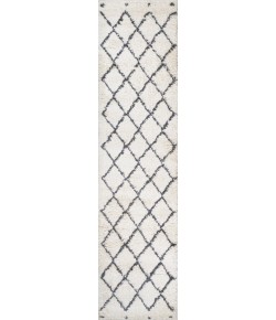 Jonathany Moroccan Hype MOH410A White/Gray Area Rug 2 ft. X 8 ft. Runner