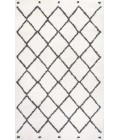 MOROCCAN HYPE Area Rug Cami Moroccan Style Diamond Shag White/Gray 4 ft. x 6 ft. Area Rug