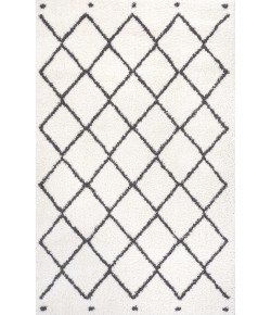 Jonathany Moroccan Hype MOH410A White/Gray Area Rug 4 ft. X 6 ft. Rectangle