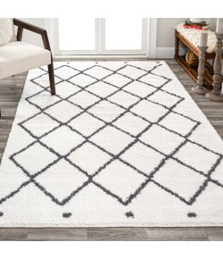 Jonathany Moroccan Hype MOH410A White/Gray Area Rug 4 ft. X 6 ft. Rectangle