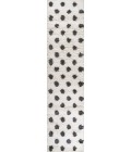 MOROCCAN HYPE Area Rug Pere Modern Charcoal Dot Shag White/Gray 2 ft. x 10 ft. Runner Rug