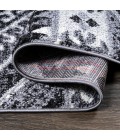 MOROCCAN HYPE Area Rug Sura Modern Kilim Geometric Gray/Anthracite 2 ft. x 8 ft. Runner Rug